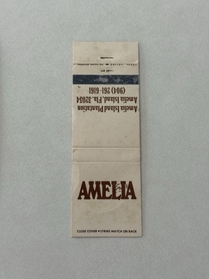 Amelia The Grill Amelia Island Florida Matchbook Cover 990