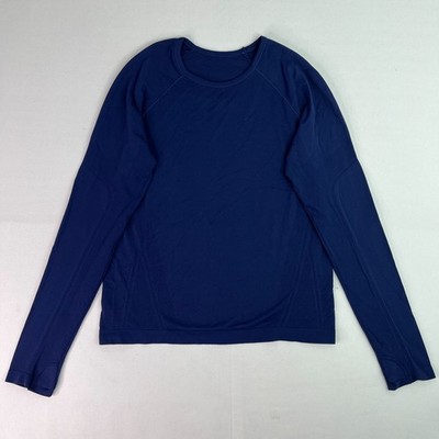 Athleta In Motion Top Women's Blue Long Sleeve Running Breathable