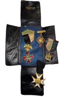 Masonic Knights Templar Scottish Rite 32nd St. Omer's Medal Lot 4 Pc Freemason
