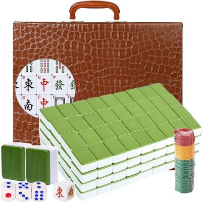 Mahjong Set,Chinese Mahjong Game Set with Carrying Travel Case, 1.5'' Large 146