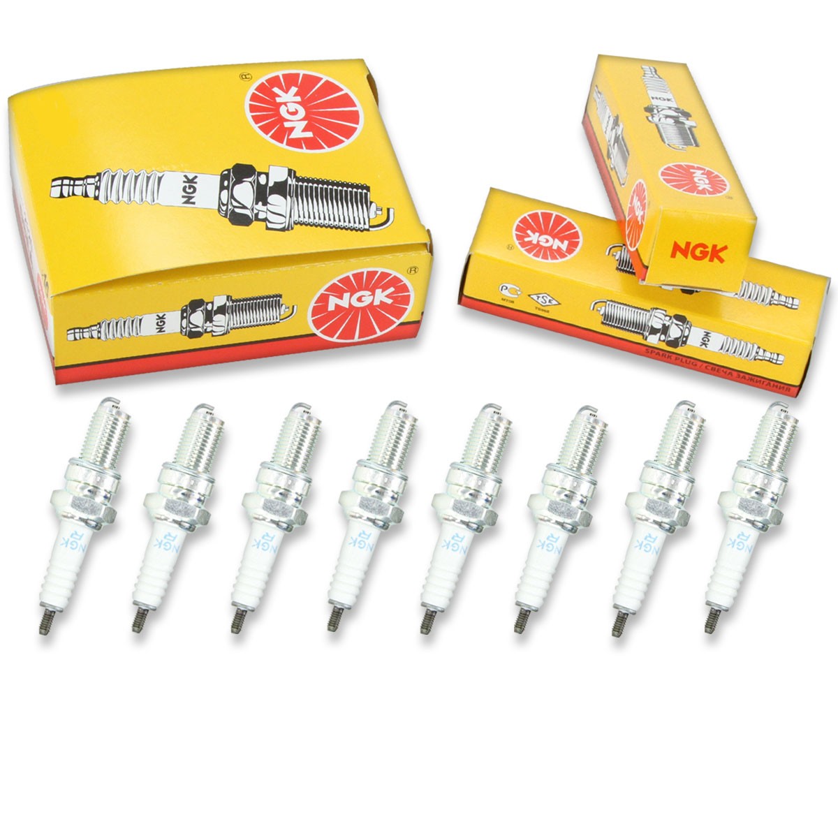 8 pcs NGK Standard Spark Plugs for 1985-1989 Ferrari 328 GTS 3.2L V8 - dd