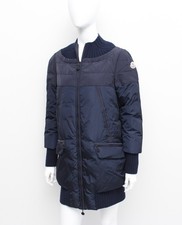 Authentic Women's MONCLER Sances Quilted Down Puffer Jacket Navy Size 2 fits S-M