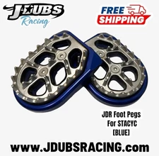 JDR Foot Pegs for STACYC 12/16 eDrive - BLUE