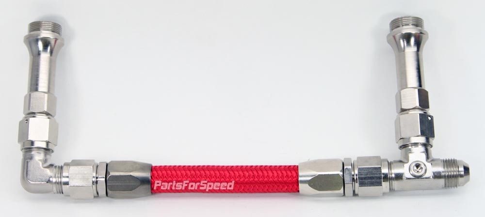 Holley Carburetor Fuel Line 4150 4160 Quickfuel AED Dual Feed Braided Silver - Foto 6