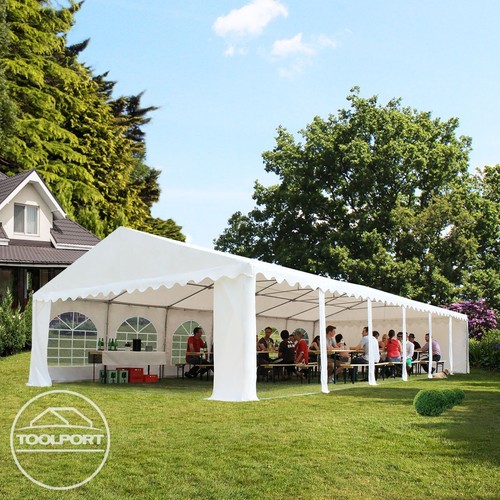 PVC Partyzelt Gartenzelt Pavillon Festzelt Bierzelt weiß schwerentflammbar 5x6x2 - Bild 2 von 8