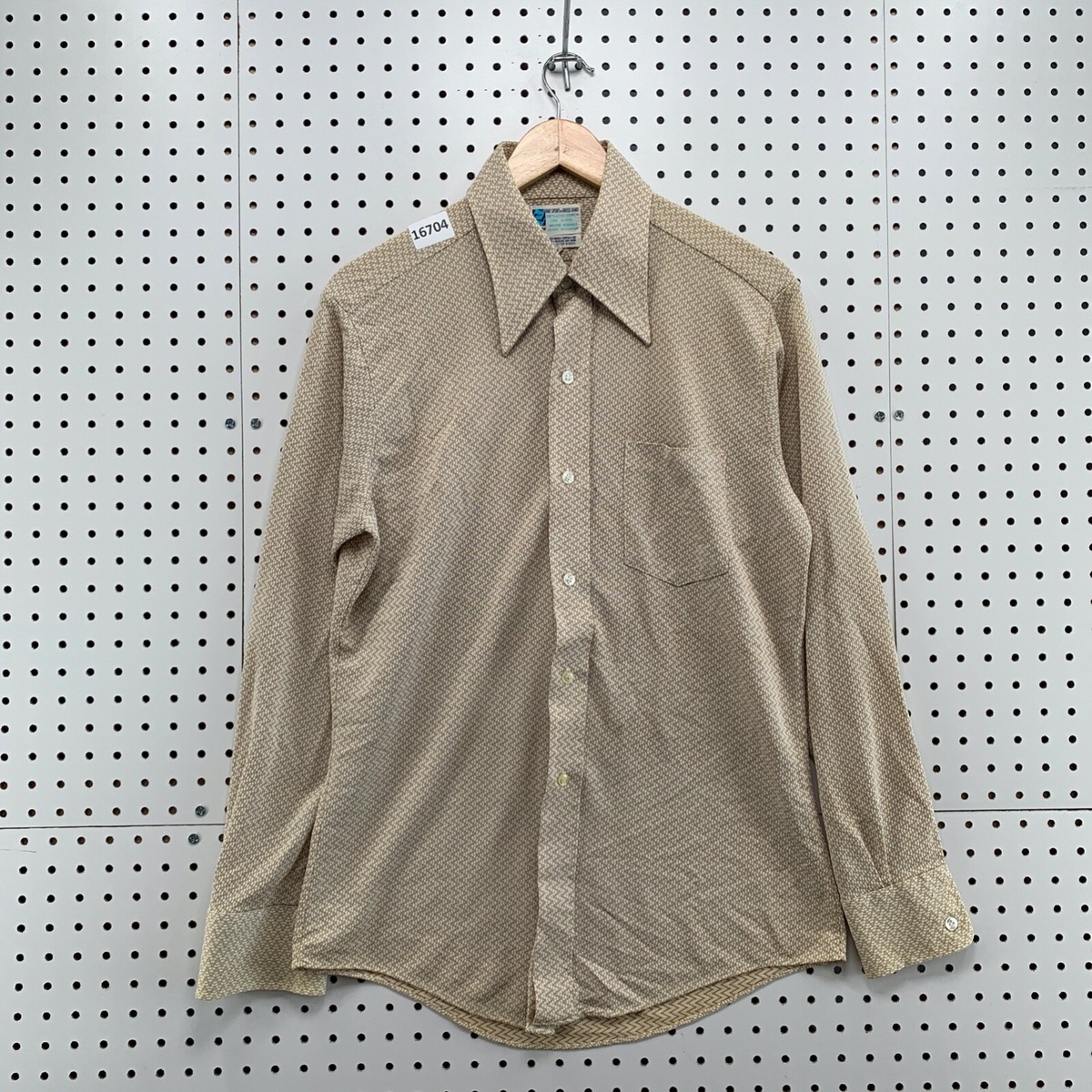Vintage 70s Zayre Matt Andrews Men's M Shirt Polyester Disco