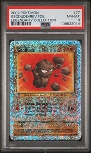 2002 Pokémon Legendary Collection #77 /110 GEODUDE REVERSE FOIL PSA 8 NM-MT