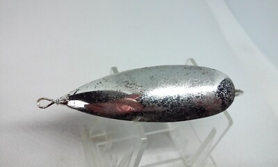 Vintage Johnson Silver Minnow Silver 2 3/4'' Wiggler Wobble Spoon Fishing Lure