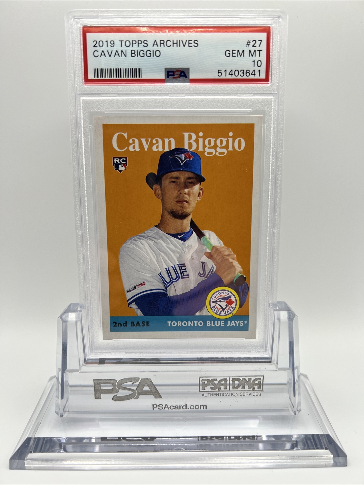 2019 Topps Archives Cavan Biggio Rookie Baseball Card #27 PSA 10