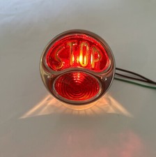 Hot Rod Model A Lh Tail Light W License Plate Light Stop Lens - Motorcycle