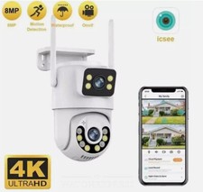 DOPPIA TELECAMERA Wireless IP CAM PTZ Camera Dome Wi-Fi ESTERNO Speed Zoom Array