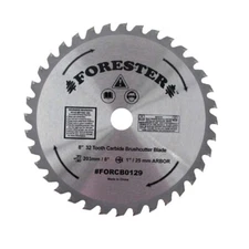 Forester 32 Tooth Carbide Tip Brush Cutter Blade - 8" x 1" / 20mm Arbor