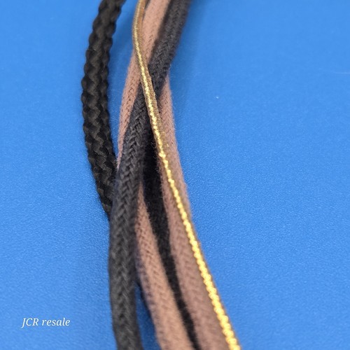 Corded Strands Brutalist Necklace Gold Tone Hammered Heart Pendant 16" - Picture 8 of 12