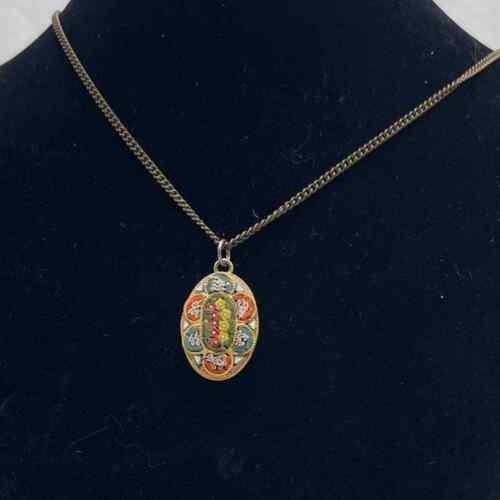 VTG italian micro mosaic necklace