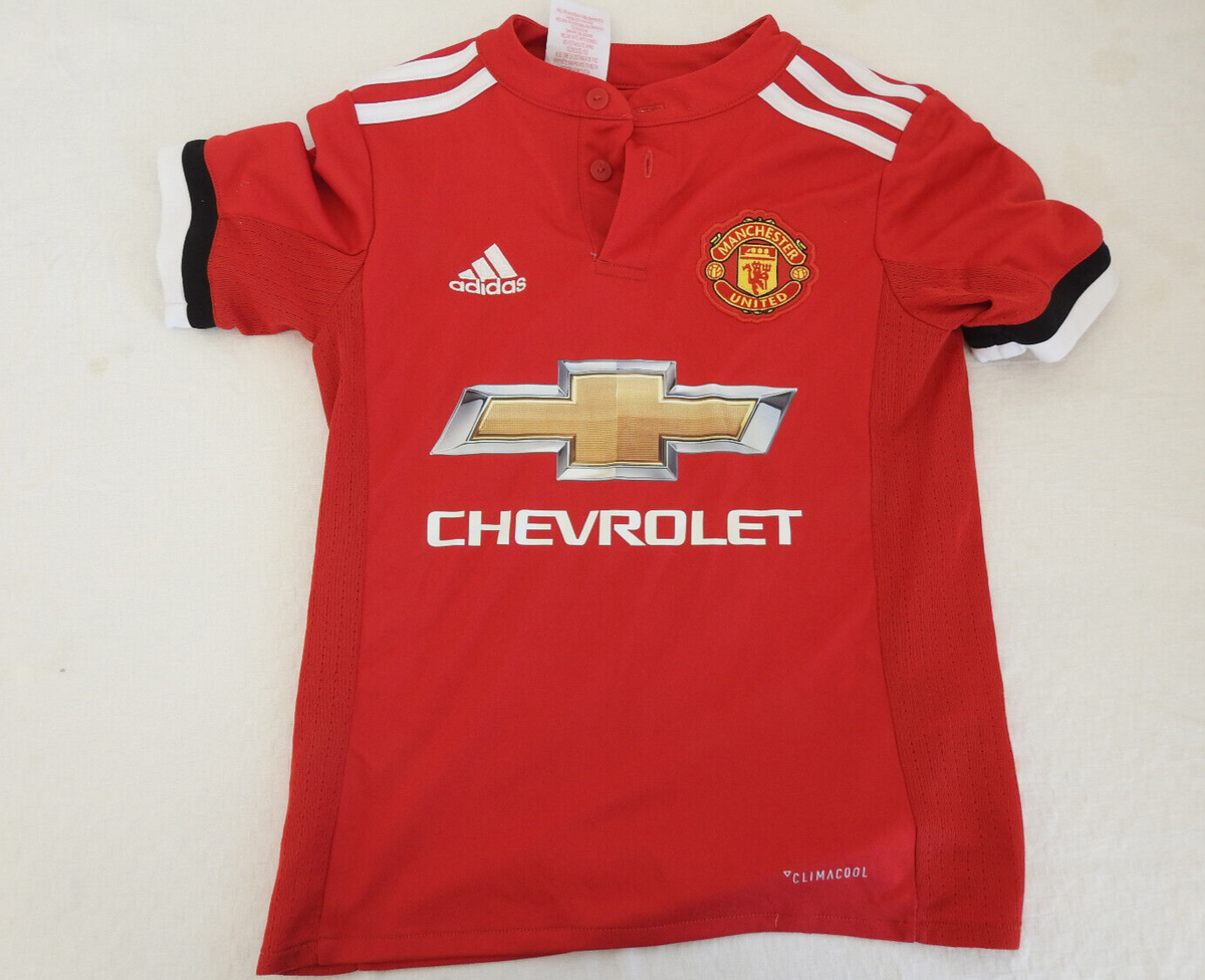 Manchester United 2017 2018 Home Jersey Adidas Red Shirt Size Boys