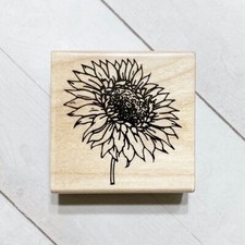 Sunflower Craft Stamp 2.5" Wood Mounted Recollections