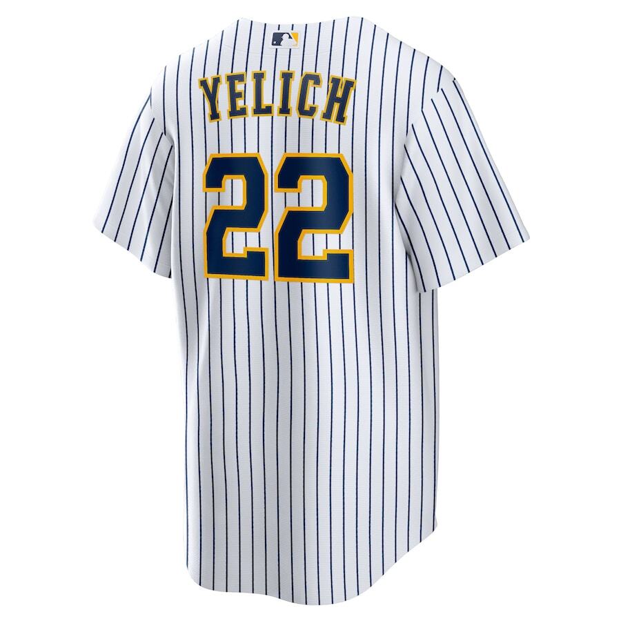 Milwaukee Brewers Christian Yelich #22 Nike White Alternate
