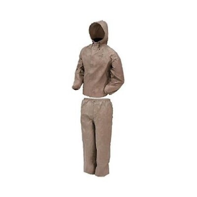 Frogg Toggs Ultra Lite Rain Suit, Model UL1210404, Khaki Color, New, Choose Size