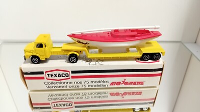 Majorette Promo Texaco Scania Segelboot Transporter Near Mint in Box selten