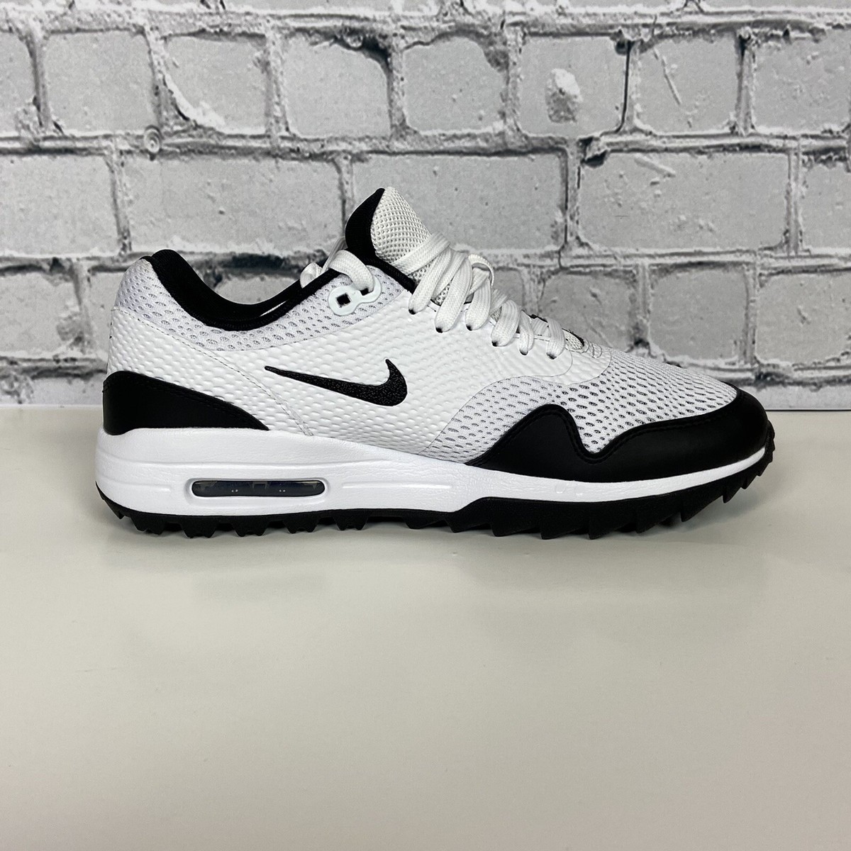 Nike Air Max 1 Golf Mens White & Black Shoe's Size 8 NEW | eBay