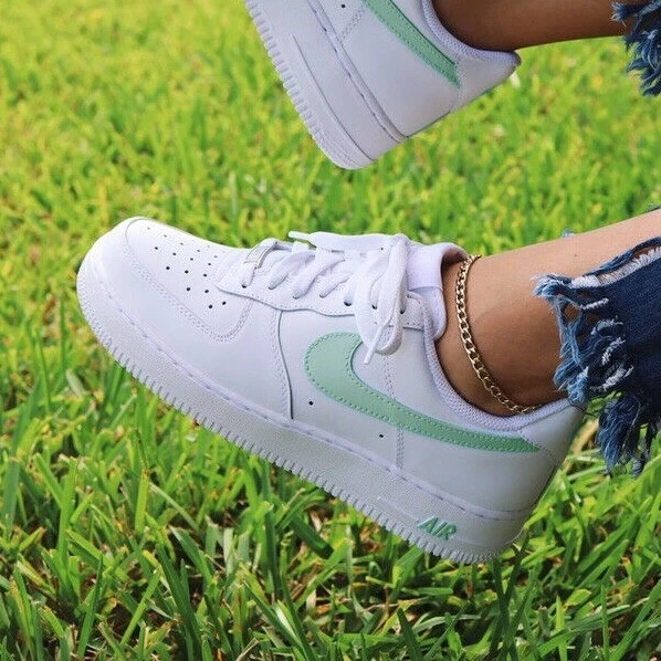 air force 1 green swoosh