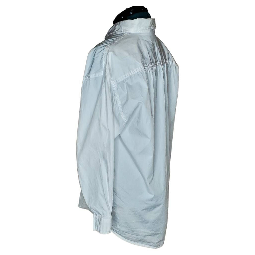 Womens Button Up Shirt Simply Basic  White Long S… - image 4