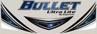 8 RV Trailer Camper Bullet Logo Front Cap Stripe Graphics Decals 21-4-4