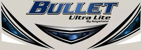 8 RV Trailer Camper Bullet Logo Front Cap Stripe Graphics Decals 21-4-4