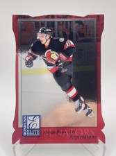 1997 DONRUSS ELITE ASPIRATIONS #28 MARIAN HOSSA ROOKIE CARD - HOF /750 LP-NM NHL
