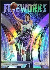 2021-22 Prizm Basketball Lamelo Ball Silver Prizm Fireworks Hornets  💎🔥💎🔥