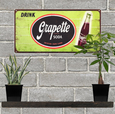 Drink Grapette Soda Shop Mancave Metal Sign Repro 6x12'' 60376