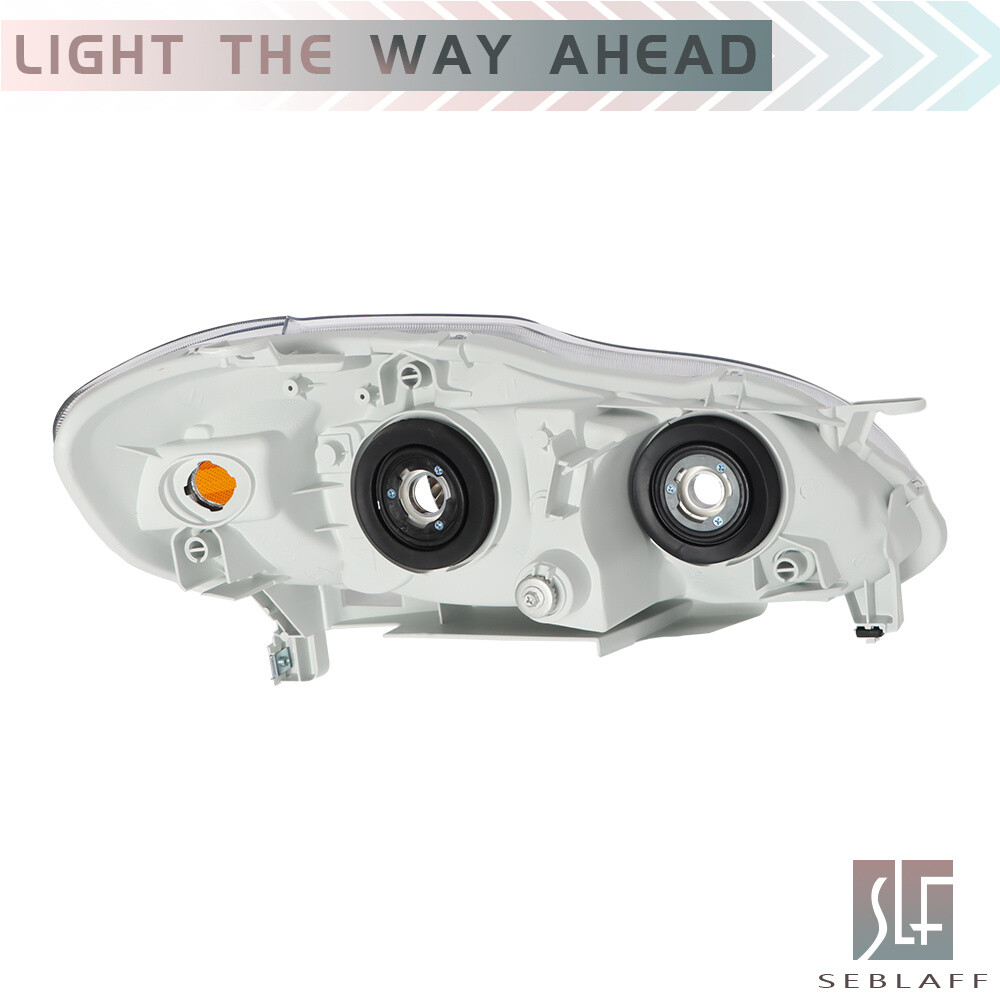 Goodshepherd18 Pair Halogen Headlights For Toyota Corolla (2003-2008) - Direct Replacement, Chrome Housing
