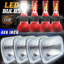 4Pcs 4x6" LED headlights HI-LO Beam Lamp For Chevy Pickup 1981-87 C10 K10 Blazer