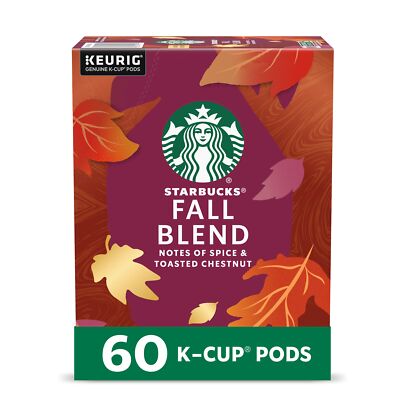 Starbucks Fall Blend Coffee K Cup Pods 10 Count Seasonal Limited Edition 60 Pods