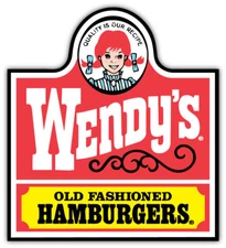 Wendy's Logo Sticker Car Bumper Decal - 3'', 5'' or 6'' 