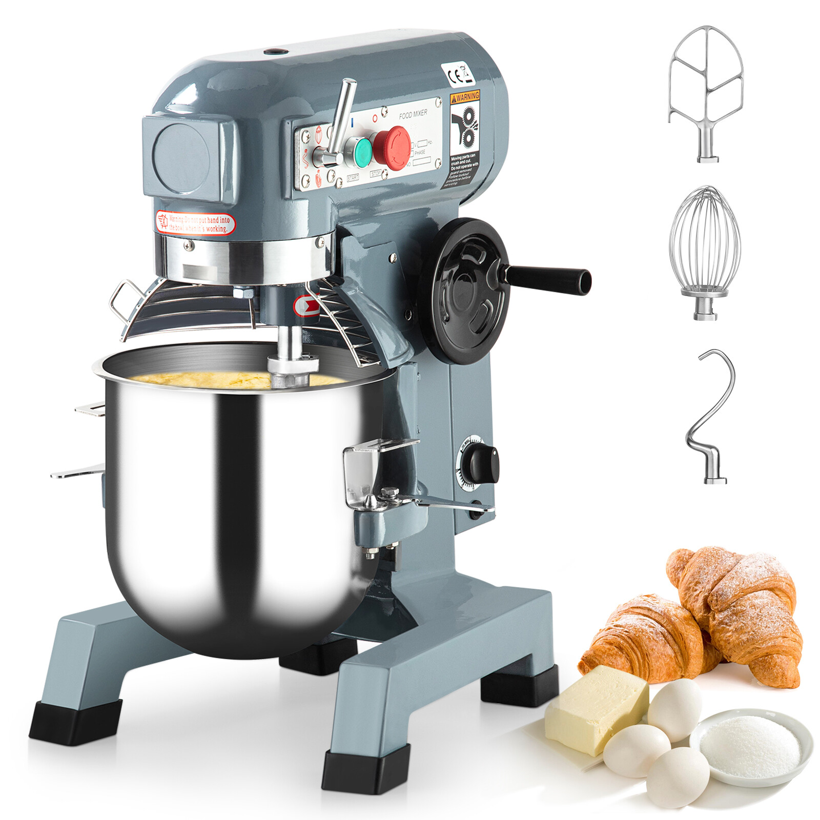 Commercial Food Mixer Electric Dough Mixer 15Qt 3 Speeds Piz