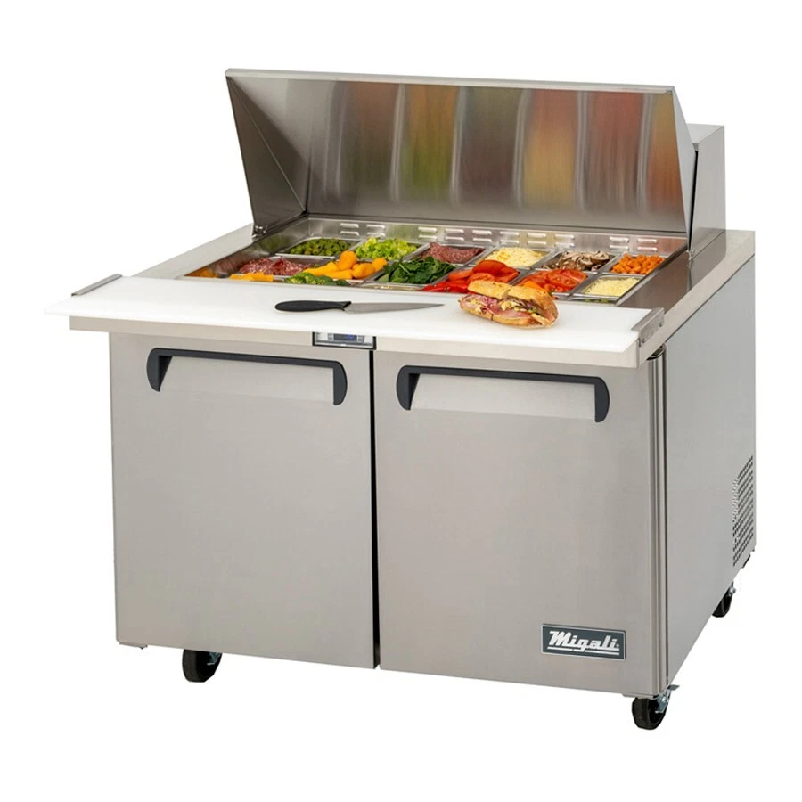 Migali C-SP48-18BT-HC Mega Top Two Door Sandwich Salad Prep Table