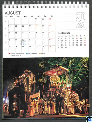 Sri Lanka, Desktop Calendar, Desk, 2025, 28 Picture Pages, Local Holidays - Picture 3 of 5