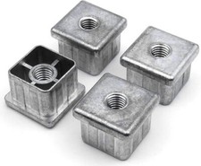 Design61 4x threaded plug adjustment plug for square pipes 40 x 40 x 1.7mm M10