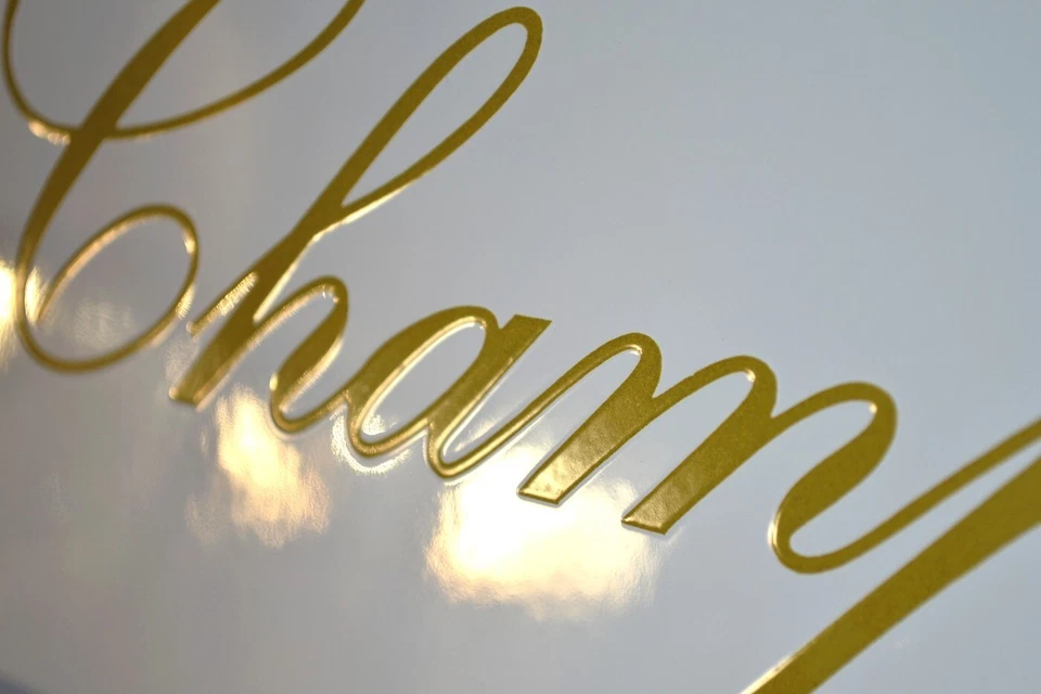 Plaque émaillée Champagne plate boisson alcoolisée Reims emailschild - Photo 2/4