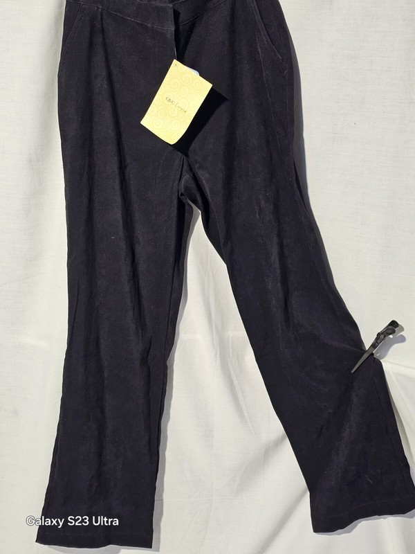 NEW Denim & Co. Straight-Leg Womans Work Wear Size 10 Pants in Black QVC NWT