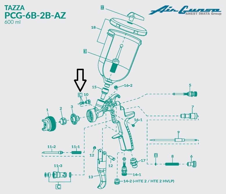 SET GUARNIZIONI per Air Gunsa AZ3 HTE2 W2KIT56 IWATA eBay
