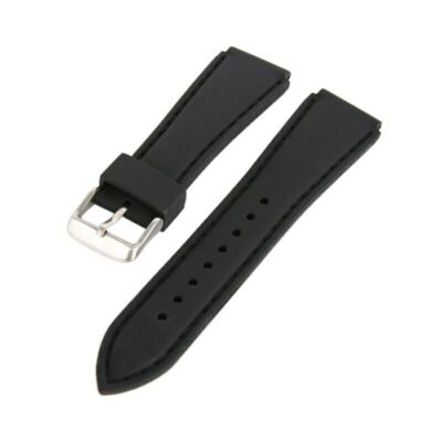 15 Fermagli Per Cinturino Orologio In Silicone Morbido – 18/20/22 Mm – Nero Opaco, Facili Da Montare