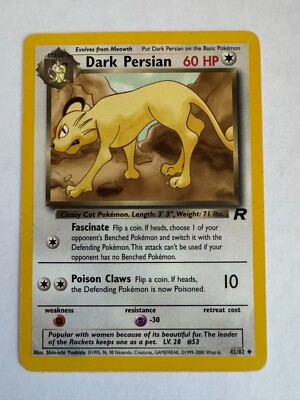 Pokemon Cards Team Rocket Set English 2000