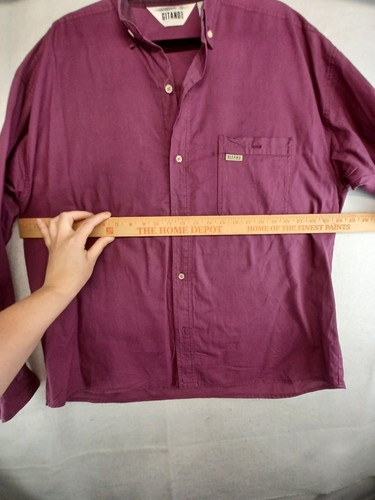 Gitano Shirt Men's X-Large Purple Button-Down Long Sleeve 100% Cotton Vintage - Picture 7 of 10