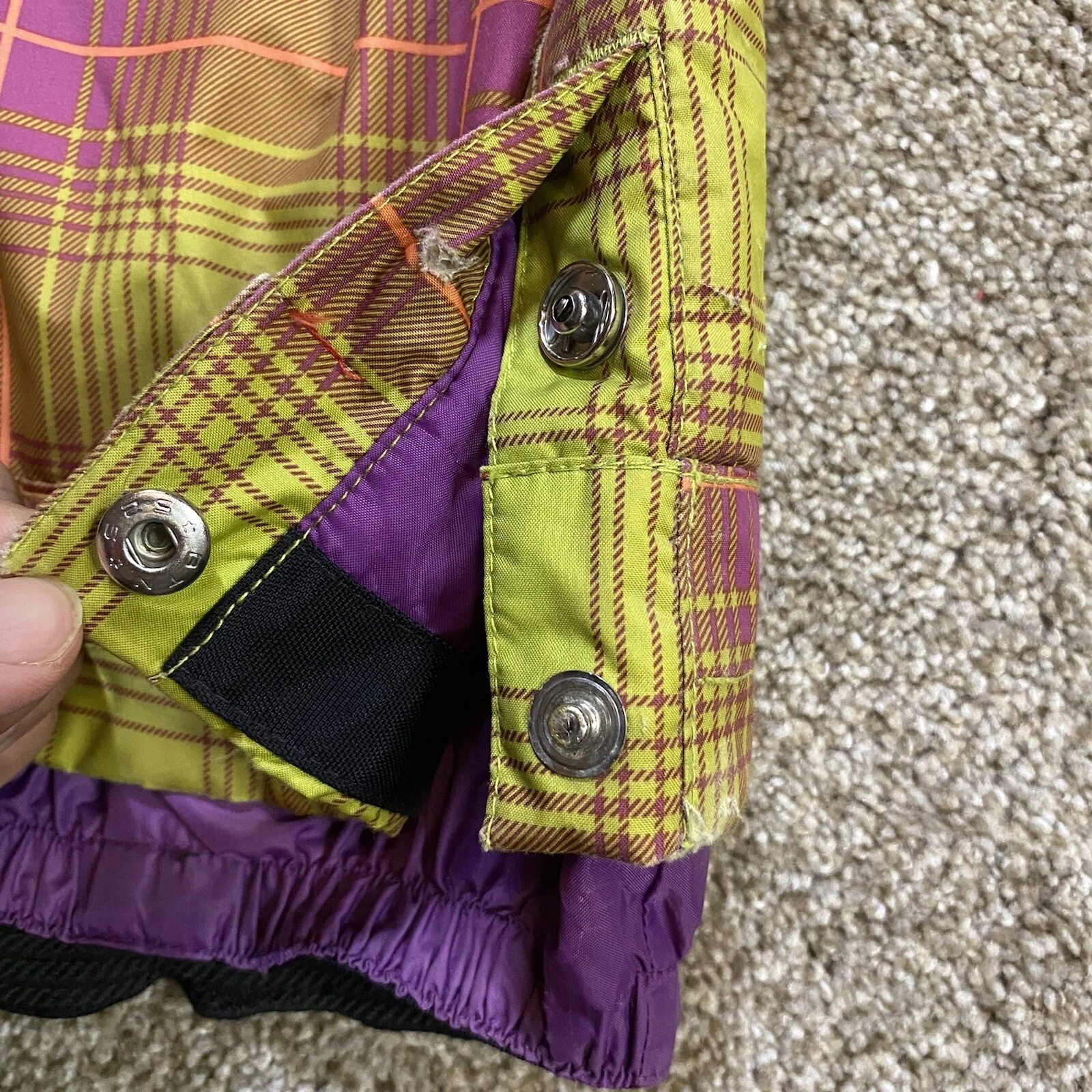 burton snow elite cargo ski dry ride snowboard plaid pants
