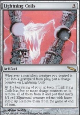 1x Lightning Coils Moderate Play MTG Magic - Kid Icarus -