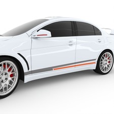 2x Seitenaufkleber Auto | Tuning Dekor Streifen | Vinyl XXL Sticker | N6A06A