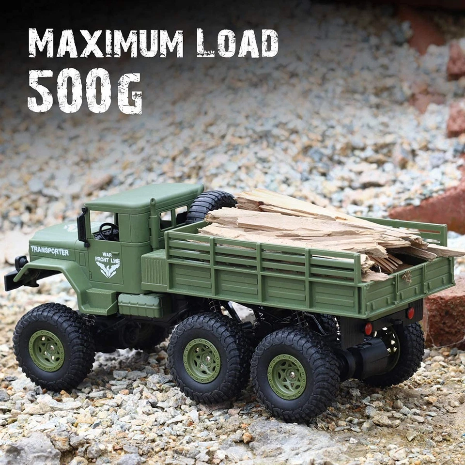 50 Minutes Playing Time RC Military Truck Off-Road Remote Control Car Army To... - Image 3 of 4