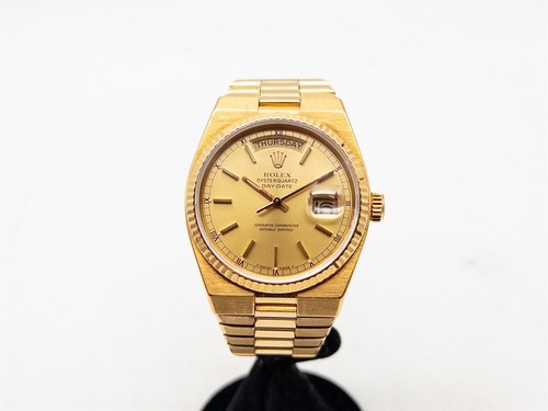 Rolex Day-Date Oysterquartz Black Dial on Bracelet 19018